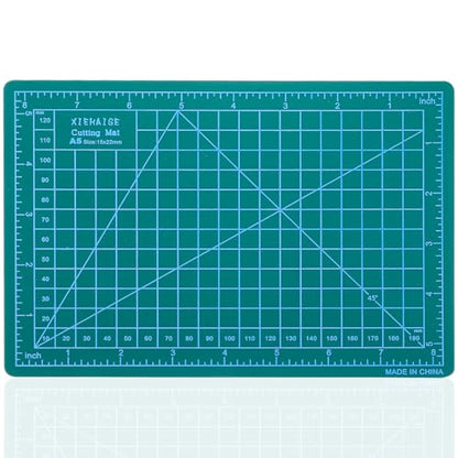 Self Healing Craft Mat, 6" x 8" Rotary Sewing Mat for Crafts, Table Protector Cut Board Cutting Matts for Fabric Leather Cutting Quilting Project, Ideas for DIY Crafts, Children, Hobbyists, A5, Green