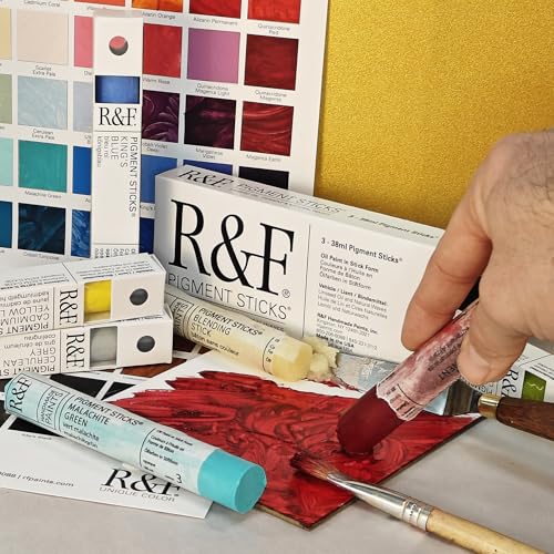 R&F Handmade Paints - Professional Oil Pigment Stick, Translucent Colors, Set of 6