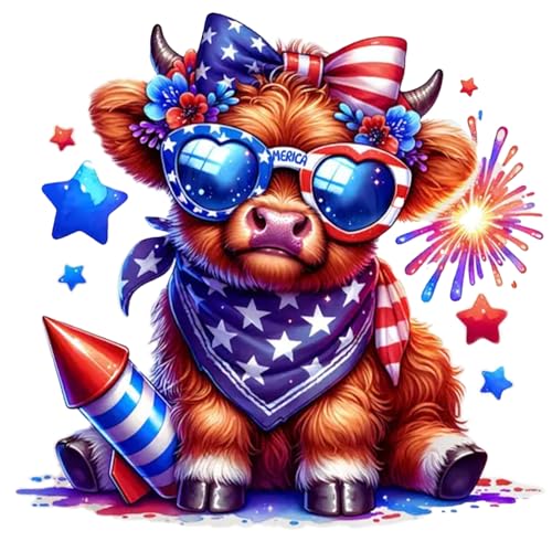 GOUOYANA Highland Cow Diamond Art Kits for Adults Cow Diamond Painting Kits - color: DP02808