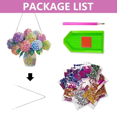 Eiflow Acrylic Diamond Art Hanging Kit for Adults, DIY Diamonds Painting Door Hanger Board Kit, Special Crystal Diamond Art Painting Pendant Ornament (G#006) - color: G#006