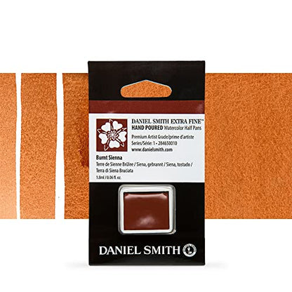 DANIEL SMITH Extra Fine Watercolor Half Pan Burnt Sienna (284650010) - color: Burnt Sienna