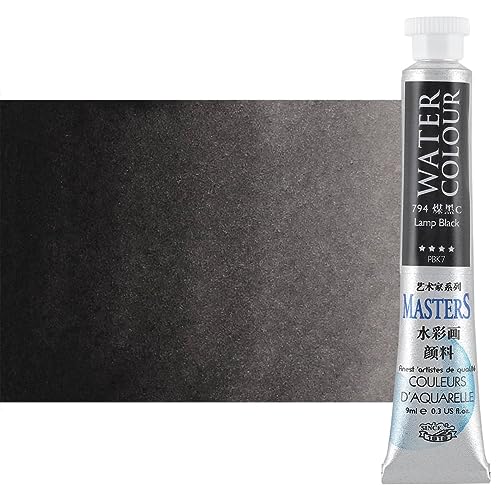 Marie's Masters Quality Watercolor Paint - Grayscale, 9 mL (Set of 6) - Concentrated Color, Pure Pigments, High Lightfastness Ratings - color: Grayscale