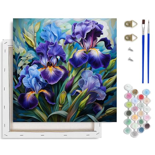 TCDZMYGS Flower Paint by Numbers Kit for Adults Beginner,10x10 inch - color: diamond art-flower-1030-2