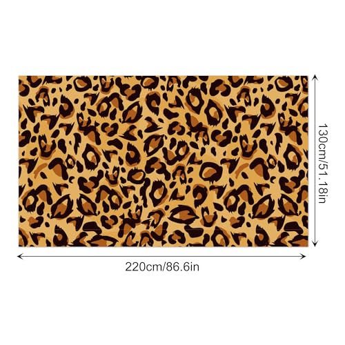 1Pc Leopard Print Party Plastic Tablecloth 54 x 87 Inch Long Table Cover, Jungle Animal Wild Leopard Texture Wedding Baby Shower Party Holiday Dinner Picnic Tablecloth for Kitchen Event Use - color: Leopard Print