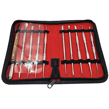 Steel Wax Carving Tool Dental Clay Pottery Plaster Sculpture Carvers Tools Kit Dabber Tool Set