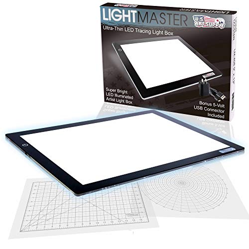 U.S. Art Supply Lightmaster 24.3" Diagonal, (A3) 12"x17" LED Lightbox Board - style: 24.3" (A3)