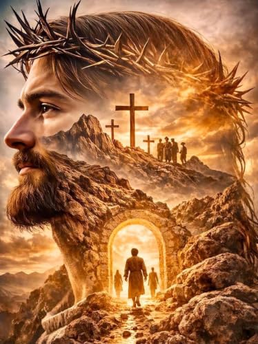 Diamond Art Kits for Adults,Jesus Square Diamond Painting Kits 12x16in - color: DP04891