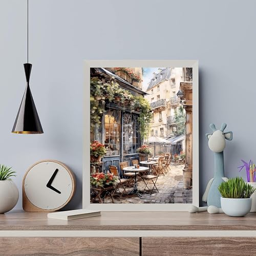 Arttoplus Street Cafe Paint by Numbers Kit for Adults Beginner 16x20 inch - color: MT20373-US