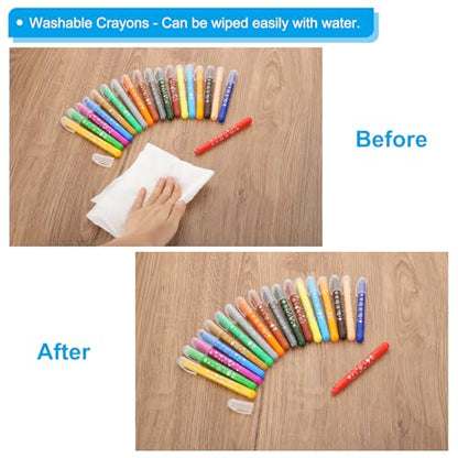 PATIKIL Watercolor Gel Crayon, 6Pcs Twist Coloring Gray Crayon - color: Gray
