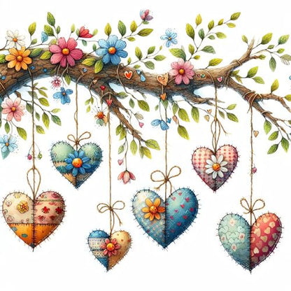 Xoaoes Heart Flower Diamond Art Kits for Adults, 5D Diamond Painting Kits - color: CM064