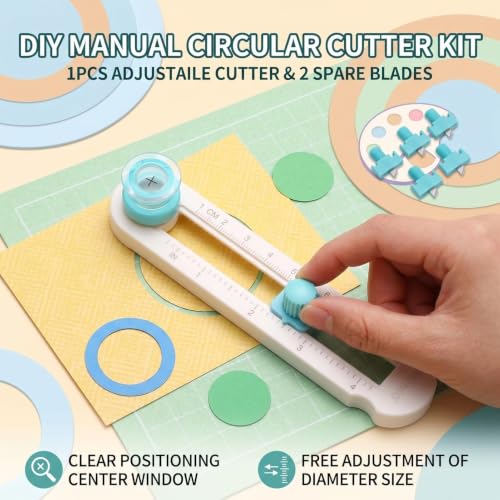 Circle Cutters For Crafts,Scrapbooking, Card Making, Art And Diy Crafts
