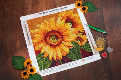 DIAMOND ART CLUB We are Sun Diamond Art Kits for Adults | Premium Diamond Painting Kit, Fun DIY Crafts for Adults, Round Diamond Art Canvas, 13" x 13" (32.8 x 32.8 cm) - color: We Are Sun