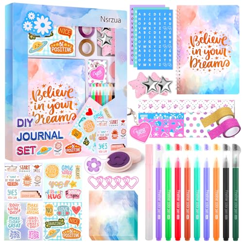 Nsrzua DIY Journal Kit for Girls,Toys for Ages 8-14 and Birthday Gifts for Girls - color: blue
