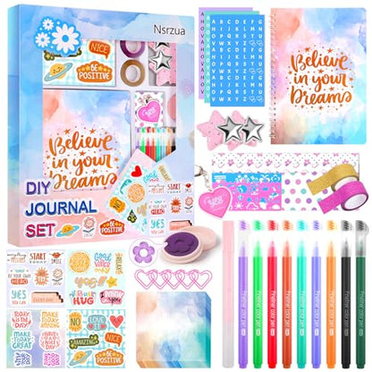 Nsrzua DIY Journal Kit for Girls,Toys for Ages 8-14 and Birthday Gifts for Girls - color: blue