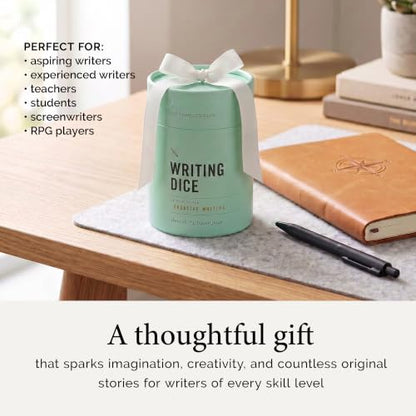 Two Tumbleweeds Writing Dice - Story Prompts to Beat Writer's Block | A highly giftable creative writing tool for Teens & Adults – Gift for Authors, Teachers & Storytellers – Set of 9 Dice - style: Writing Dice
