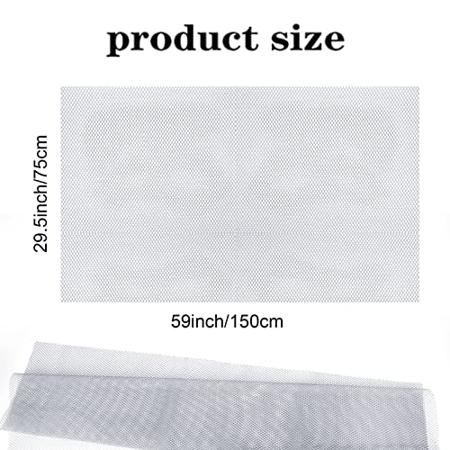 Pllieay 29.5 X 59 Inch Gray Mesh Fabric Slightly Stretchy for Backpack Pocket and Straps, Netting Clothes, Netting Bag Shopping Bag - color: Grey