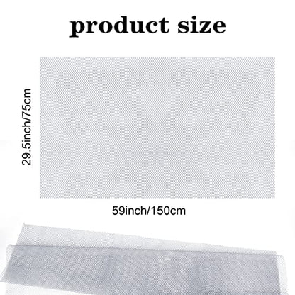 Pllieay 29.5 X 59 Inch Gray Mesh Fabric Slightly Stretchy for Backpack Pocket and Straps, Netting Clothes, Netting Bag Shopping Bag - color: Grey