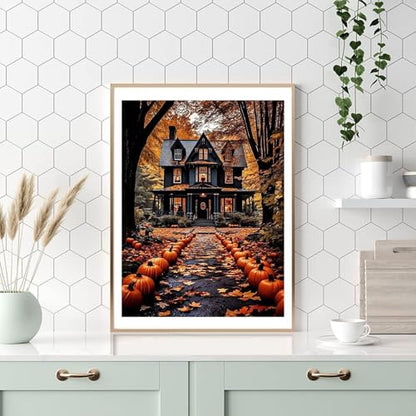 Landscape Paint by Number for Adults, Halloween Paint by Numbers for Adults - color: MT13258