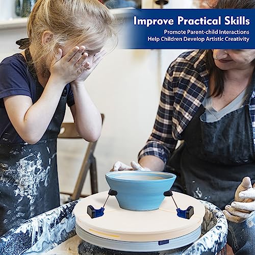 Pottery Wheel Turntable Clamp Includes Rods and Sliders, Portable Ceramic Pottery Trimming Tools Pottery Machine Turntable Clamp for Ceramic Beginners Professionals (US Stock)