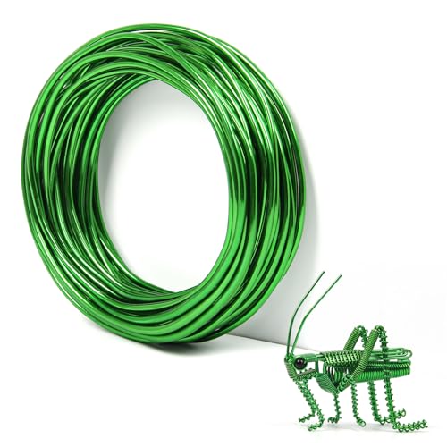 32 ft Green Aluminum Craft Wire, 10 Gauge 2.5mm Bendable Armature Wire - color: Green, size: 10 Gauge, 32 ft