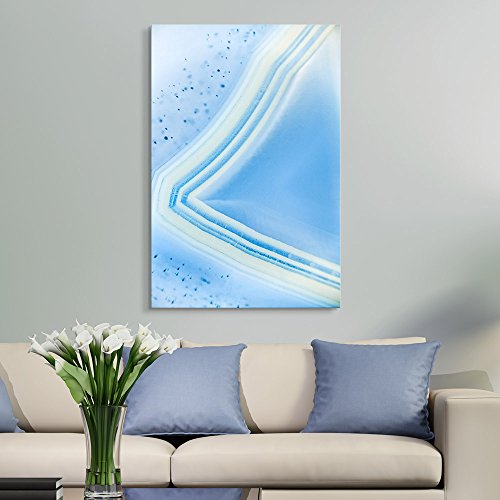 wall26 Canvas Wall Art - Blue Agate Pattern - Giclee Print Gallery Wrap Modern Home Art Ready to Hang - 12x18 inches - color: Artwork - 09, size: 18"L x 12"W