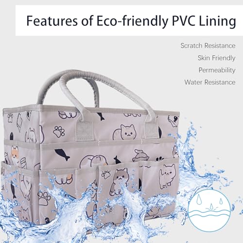 Cupohus Art Organizer Craft Storage Tote Bag with Pockets and Handles Pet - color: Pet Prints