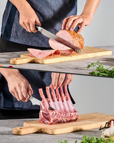 KYOKU 2pc Kitchen Knife Set - Japanese Steel Boning & Slicing Knife Set | 56-58 Hrc German 1.4116 Steel Full Tang Blades, Pakkawood Handles, Meat Fruit Vegetable Prep Carving Set With Sheaths - style: Boning Slicing 2pcs