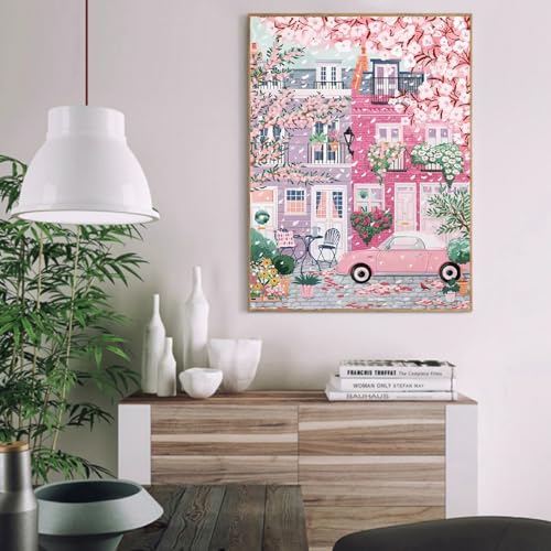 Paint by Numbers Kit for Adults,Cityscape DIY Paint by Number 16x20 In | Paint by Number for Beginner,Adult Paint by Number,HD Color Canvas,DIY Tool Kits,Stress Relief Craft,Great Gift,Without Frame - color: MT6132
