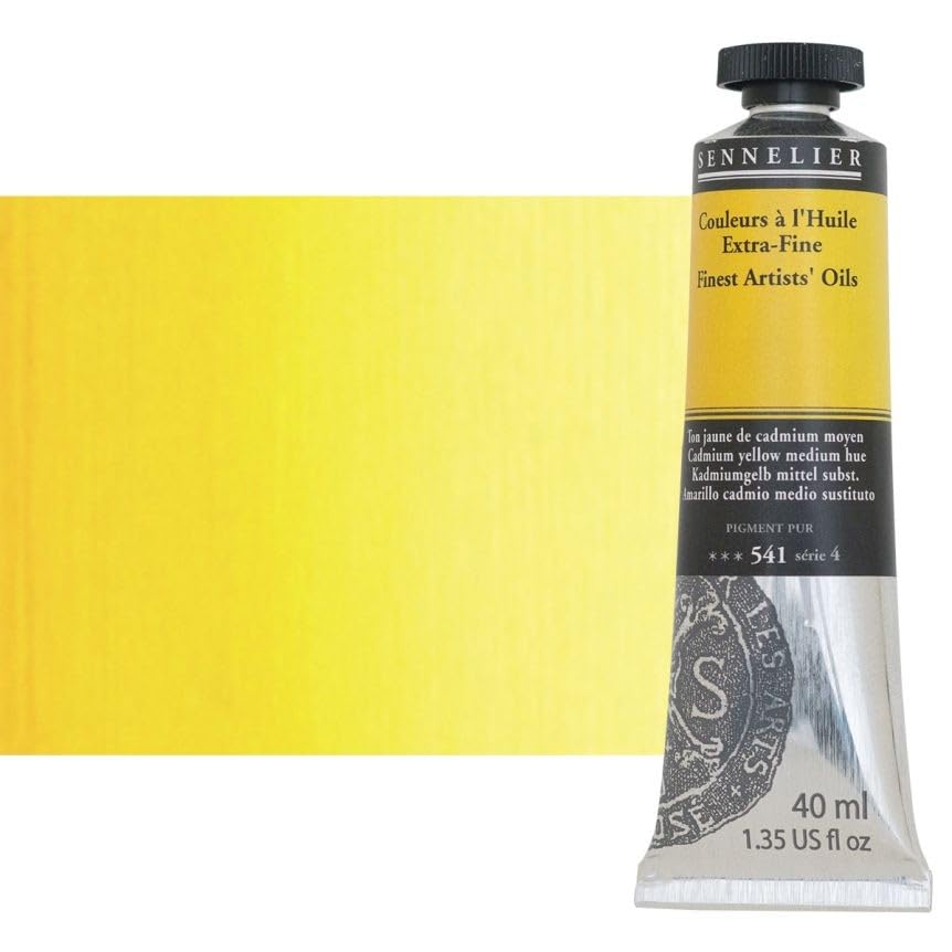 Sennelier Artists Color Oil Paint, 40ml, Cadmium Yellow Medium Hue S4 - color: Cadmium Yellow Medium Hue S4, size: 1.35 Fl Oz (Pack of 1)