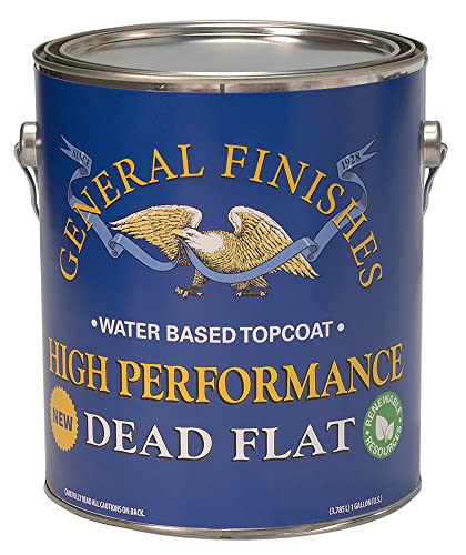 General Finishes High Performance Water Based Topcoat, 1 Gallon, Dead Flat - color: Dead Flat, size: 1 Gallon