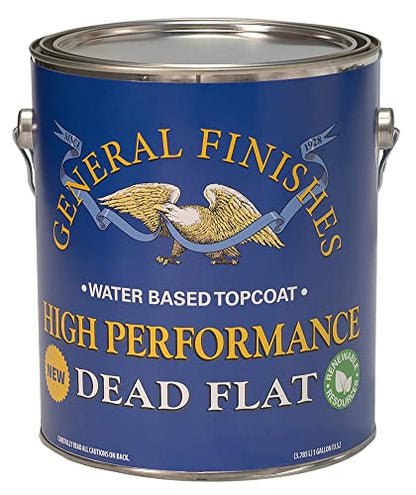 General Finishes High Performance Water Based Topcoat, 1 Gallon, Dead Flat - color: Dead Flat, size: 1 Gallon