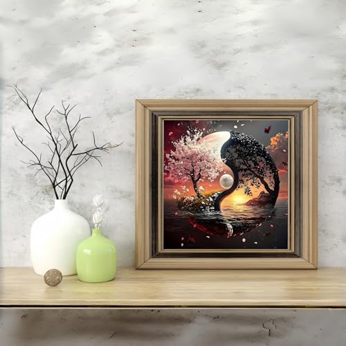 Acelii Tai Chi Tree 5D Diamond Painting Kits for Adults Beginners - color: KM554-1