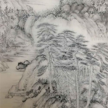 HAKZEON 400 Sheets Chinese Japanese Calligraphy Xuan Paper, 13.6 x 27.2 Inche Sumi Ink Drawing Rice Paper, Rice Paper for Writing Painting Drawing Practice, Brush Ink Writing, Painting Without Grids