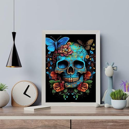 Arttoplus Skull Paint by Numbers Kit for Adults Beginner 16x20 inch - color: MT20323-US