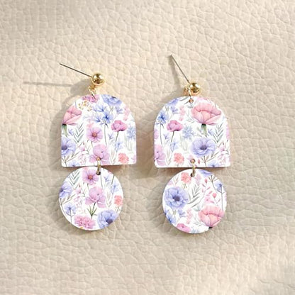 6 Pcs Transfer Paper for Polymer Clay, 3D Floral Rose Butterflies Shells Pattern Clay Transfer Sheets, Water Soluble Polymer Clay Transfer Sheets Paper for DIY Jewelry Earrings Making 5.8"X3.9"