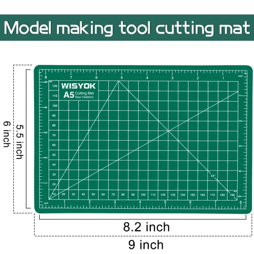WISYOK Craft Mat, A5 Cutting Mat for Sewing, 6" x 8", Small | Ideal for Fabric, DIY Crafts, Quilting, Scrapbooking, Craft, Home, Office & School Use