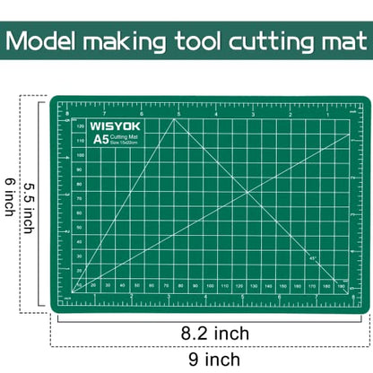 WISYOK Craft Mat, A5 Cutting Mat for Sewing, 6" x 8", Small | Ideal for Fabric, DIY Crafts, Quilting, Scrapbooking, Craft, Home, Office & School Use