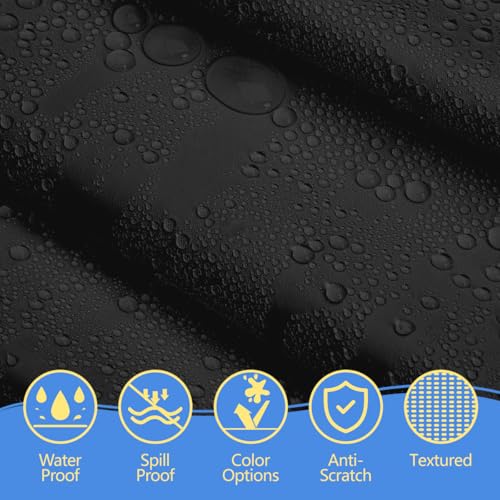 8-Pack Black Disposable Plastic Tablecloths Round 84 Inch Diameter - Heavy Duty Waterproof Party Table Covers for Weddings, Banquets & Events - color: Fa1 - Black, size: 8 PACK | Round | 84 Inch