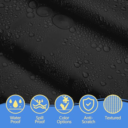 8-Pack Black Disposable Plastic Tablecloths Round 84 Inch Diameter - Heavy Duty Waterproof Party Table Covers for Weddings, Banquets & Events - color: Fa1 - Black, size: 8 PACK | Round | 84 Inch