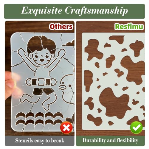 Texture Stencils for Crafts Reusable 12Pcs Stencils(8.2X5.8 Inch) - color: Texture 18