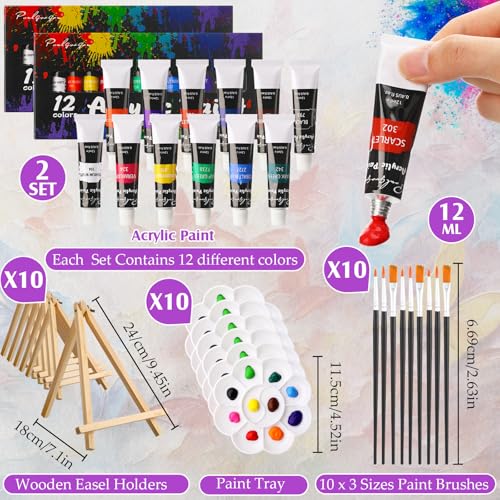 Ctosree 72 Pcs Fashion Women Paint and Sip Kit for Adults 8'' x 10'' Pre Drawn Canvas for Painting DIY Pre Printed Canvas for Party Favor Acrylic Painting Kit Wood Easel Brushes Date Night Bulk - style: Fashion Women