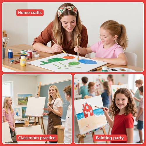 12 x 12 inch 12 Pack Painting Canvas Boards- Gesso Primed | Acid-Free 100% Cotton Canvas Panels for Acrylics Oil Watercolor Tempera Paints - size: 12"x12"