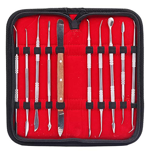 Steel Wax Carving Tool Dental Clay Pottery Plaster Sculpture Carvers Tools Kit Dabber Tool Set
