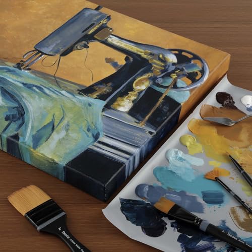 The Edge Eco-Friendly Recycled Cotton Stretched Canvas for Painting - 5x7 Box of 3 - Medium-Textured, Triple Acrylic Primed All Media Painting Canvas, 320gsm, 1-1/2 in. Deep Pine Stretchers - size: 5"x7"