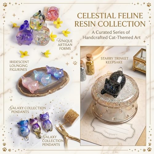 Cat Figurines Epoxy Resin Molds, 3D Kitten Animal Silicone Molds - color: Kitten Resin Mold