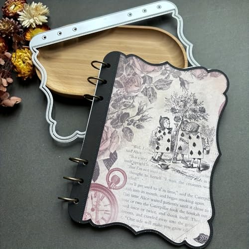 Lapoo Geometric Cutting Die for Scrapbooking - Durable, Metal Cutting Die for DIY Scrapbook Photo Album Decorative Paper Card, Card Making Supplies (Leaf Border 6.3 x 4.8 in) - color: Leaf Border 6.3 x 4.8 in