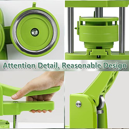 Happizza Button Maker Machine, 75mm(3 inch) DIY Pin Button Maker Press Machine Kit, Badge Button Press Machine Pin Maker Machine with Free 100pcs Button Parts&Pictures&Circle Cutter - size: Round - 75 mm