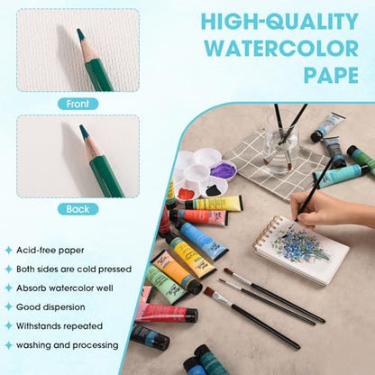 Small Watercolor Paper Pads 3.5"×5.5",30 Sheets,140lb/300gsm Sketchbook - size: 3.5”×5.5“