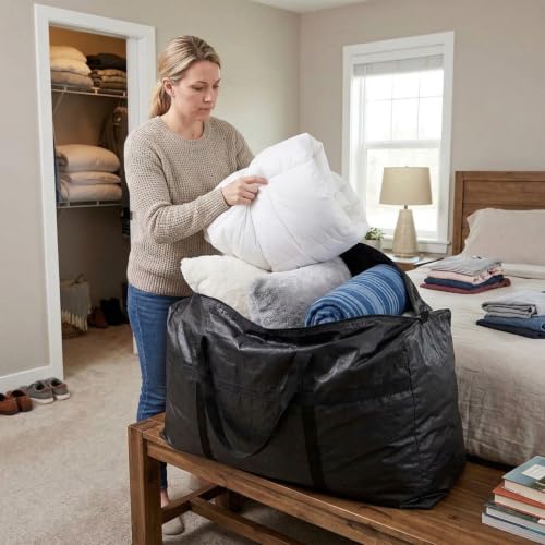 Heavy Duty Storage Bag with Handles for Moving & Storage (21Gal - 1 Pack) - size: 21Gal/81L
