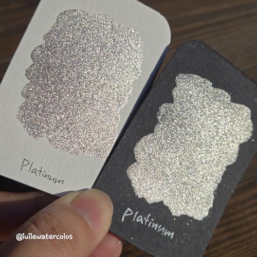 IUILE Handmade Watercolor Paints - Chic Tinsel 2024 Dot Card (5 colors). Chrome, Metallic, Shiny, Shimmer - color: Chic Tinsel 2024 Dot